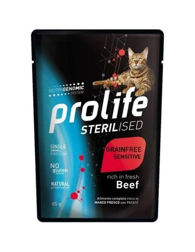 Alimento umido Prolife Sterilised Manzo e Patate 85 g per gatti adulti sterilizzati Alimento umido Prolife Sterilised Manzo e Patate 85 g per gatti adulti sterilizzati